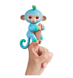 Интерактивная игрушка Fingerlings Обезьянка Чарли зелено-голубой
