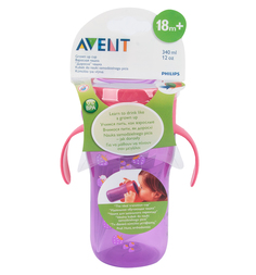 Чашка Philips Avent Philips Взрослая, от 18 мес, цвет: розовый/фиолетовый