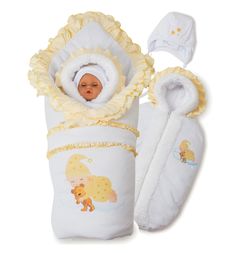 Комплект Соня Babyglory, цвет: бежевый/белый одеяло/конверт/шапка/ползунки/распашонка/пояс