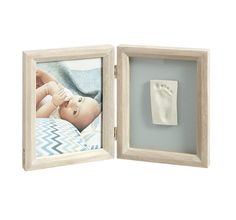 Рамка двойная Baby Art Классика беленое дерево