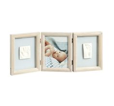 Рамка тройная Baby Art Классика беленое дерево