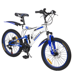 Двухколесный велосипед Capella G20S650, цвет: белый/синий