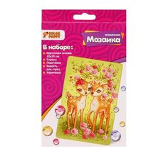 Набор для творчества Color Puppy Алмазная мозаика Оленята (10*15 см)