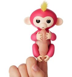Интерактивная игрушка Fingerlings Обезьянка Белла розовая 12 см