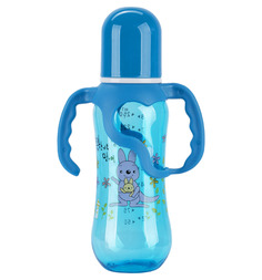Бутылочка Бусинка Цветная пластик, 250 мл, цвет: голубой