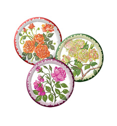 Поднос для сервировки Мультидом Розы , 22 см