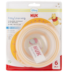 Миска с крышкой Nuk Disney Easy Learning пластик, цвет: оранжевый