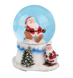 Шар декоративный Новогодняя сказка Дед Мороз, музыкальный 10 см