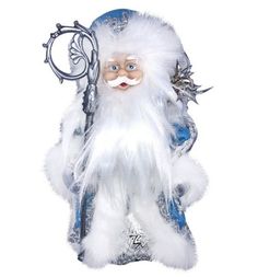 Фигурка Новогодняя сказка Дед Мороз, цвет: голубой 30 см