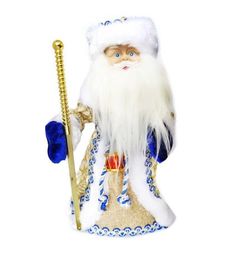 Фигурка Новогодняя сказка Дед Мороз, цвет: синий 30 см
