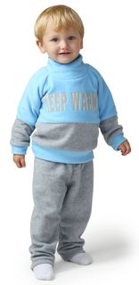 Комплект кофта/брюки Babyglory Нордик, цвет: голубой