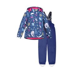 Комплект куртка/полукомбинезон Crockid, цвет: т.синий