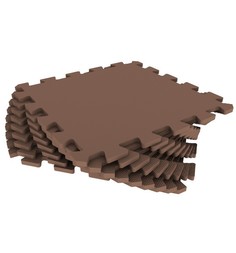 Коврик-пазл Eco-cover цвет: коричневый (9 дет.) 100 х 100 см