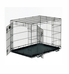 MidWest Клетка для собак iCrate 2 двери,черный,61x46x48 см