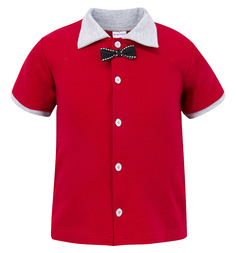 Комплект футболка/брюки Мамуляндия Леди и Джентльмены, цвет: красный