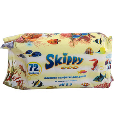Влажные салфетки Skippy Eco, 72 шт