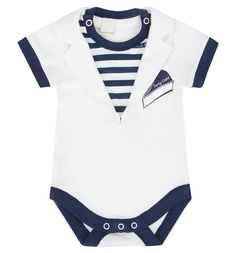 Боди Lucky Child Лазурный берег, цвет: белый/синий