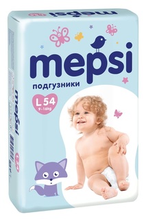 Подгузники Mepsi Premium L (9-16 кг) 54 шт.