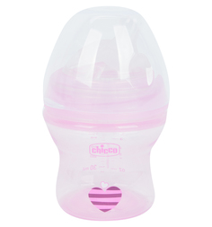 Бутылочка Chicco Natural Feeling пластик с рождения, 150 мл, цвет: розовый