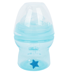 Бутылочка Chicco Natural Feeling пластик с рождения, 150 мл, цвет: голубой