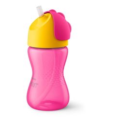 Чашка Philips Avent SCF798/02 с трубочкой, с 12 мес, цвет: розовый