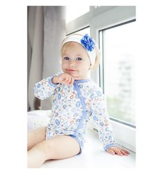 Комплект повязка 2 шт Lucky Child Лаванда, цвет: синий/молочный