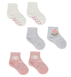 Комплект носки 3 шт. Bossa Nova, цвет: фиолетовый/белый/розовый