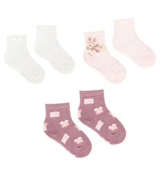 Комплект носки 3 шт. Bossa Nova, цвет: розовый/белый/фуксия