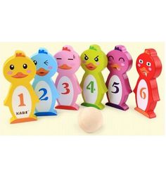 Игровой набор Наша Игрушка Боулинг Утята 6 фигурок и шар 14.5 см