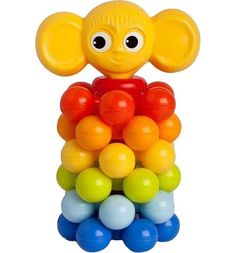 Развивающая игрушка Мини-пирамидка Ушастик с шариками Росигрушка