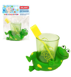 Подставка со стаканом для зубных щеток Valiant Лягушата