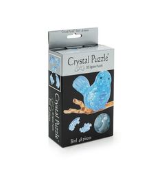 Головоломка 3D Crystal Puzzle Птичка голубая цвет: голубой