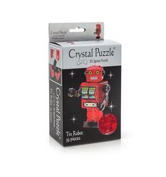 Головоломка 3D Crystal Puzzle Робот красный цвет: красный
