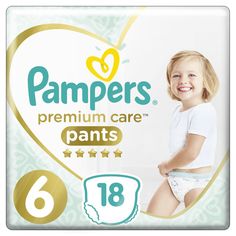 Трусики Pampers Premium Care Pants 6 размер (15+ кг) 18 шт.