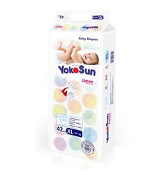 Подгузники Yokosun на липучках XL (13+ кг) 42 шт.