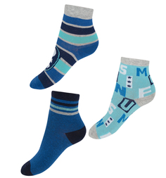 Комплект носки 3 пары Infinity Kids, цвет: серый/синий