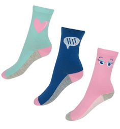 Комплект носки 3 пары Infinity Kids, цвет: розовый/серый