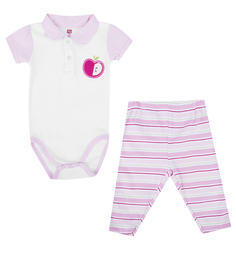 Комплект боди/брюки Hudson Baby, цвет: розовый