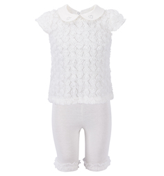 Soni Kids, Комплект ( футболка/бриджи), (молочн), р. 92