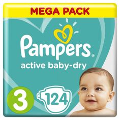 Подгузники Pampers Active Baby-Dry 3 (6-10 кг) 124 шт.