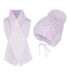 Комплект шапка/шарф Magrof, цвет: розовый