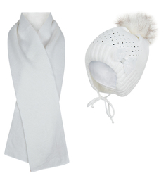 Комплект шапка/шарф Magrof, цвет: белый