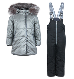Комплект куртка/полукомбинезон Artel, цвет: серебряный