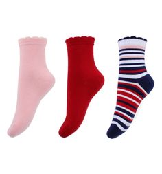 Комплект носки 3 пары Play Today Английский завтрак, цвет: розовый/синий