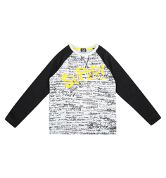 Джемпер Апрель Спрей-арт, цвет: серый/черный