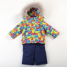 Комплект куртка/полукомбинезон Batik Лёня, цвет: красный/зеленый/сиреневый БАТИК