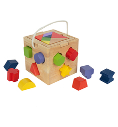 Развивающая игрушка Shantou Gepai Кубик сортер и головоломка, 14.5 см