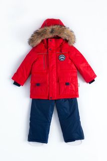 Комплект куртка/полукомбинезон Nels Pekka, цвет: красный/синий