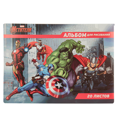 Альбом для рисования А4 20л Marvel Самые могущественные герои земли
