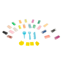 Тесто для лепки Color Puppy формочки+инструменты (20 цв.) (290 г) голубой